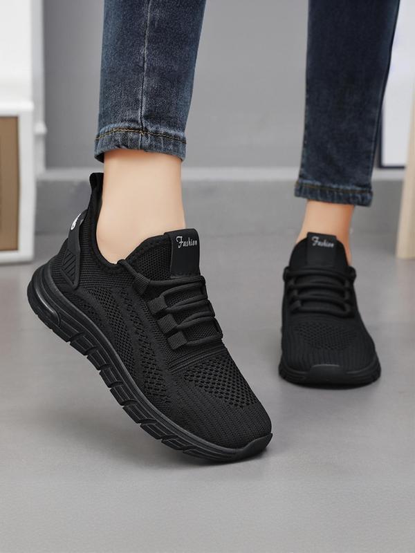 Women's Fashionable Lace Up Low Top Sneakers, Casual Comfortable Breathable Sports Running Shoes, All-match Basic Shoes for Daily Wear