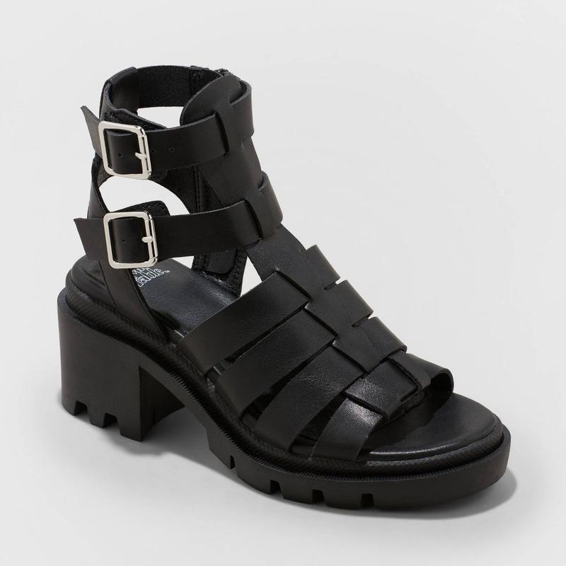 Wild Fable High-Top Fisherman Sandal Faux Leather Chunky Block Heels