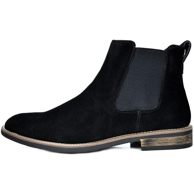 Bruno Marc Men's Timeless Suede Leather Chelsea Boots Boy Walking Shoes