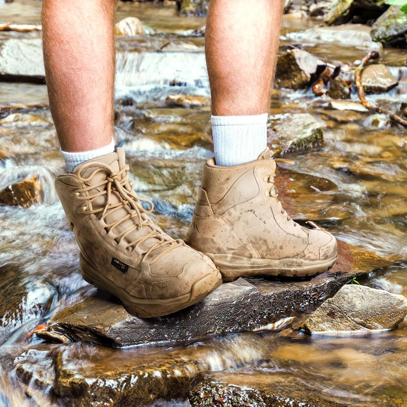 NORTIV8 Men's Lightweight Military Work Boots with Superior Durability & Traction - Walking Shoes