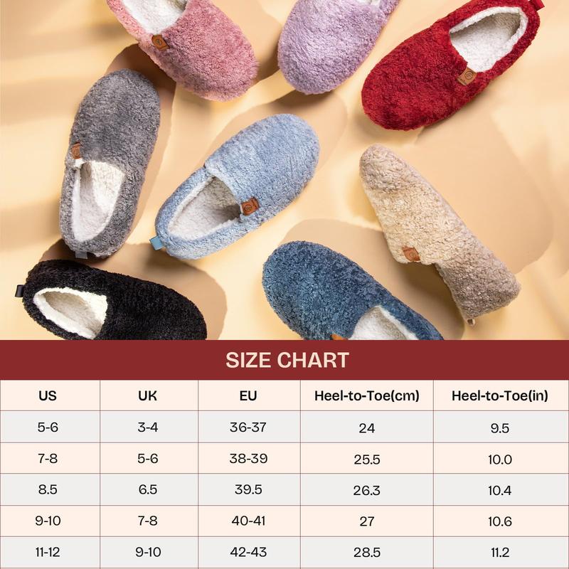 EverFoams Women’s Cozy Winter Slippers – Soft Curly Memory Foam House Shoes, Lightweight Classic Slide with Polar Fleece Lining, Perfect Christmas Gift!