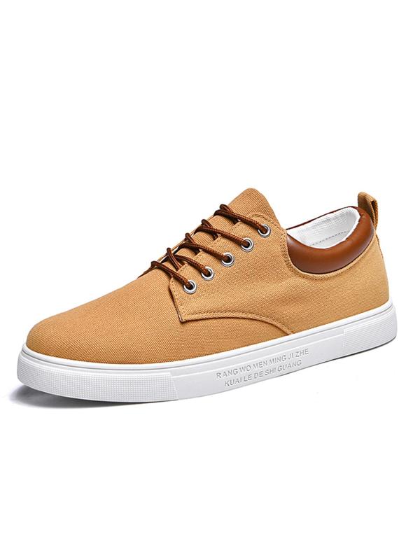 Men's Fashionable Lace Up Low Top Skate Sneakers, Casual Breathable Comfortable Sports Shoes, Male All-match Round Toe Shoes for Daily Wear