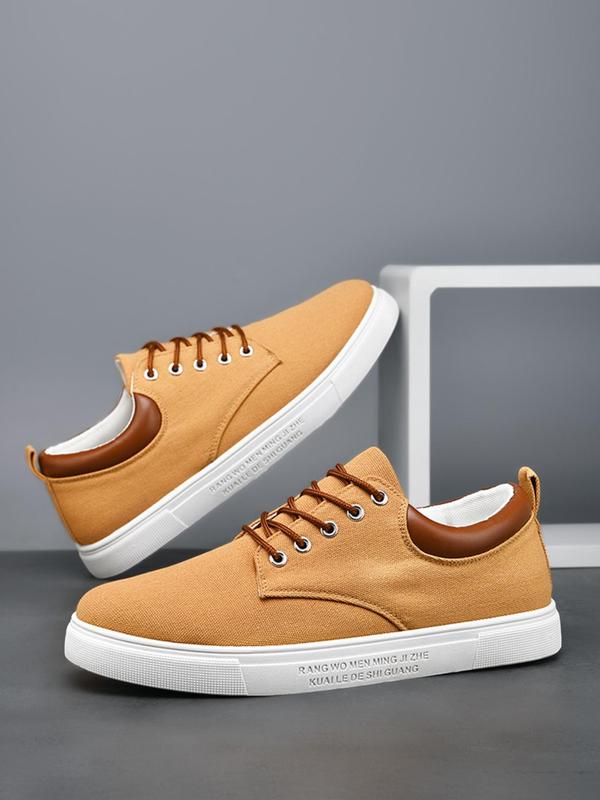 Men's Fashionable Lace Up Low Top Skate Sneakers, Casual Breathable Comfortable Sports Shoes, Male All-match Round Toe Shoes for Daily Wear