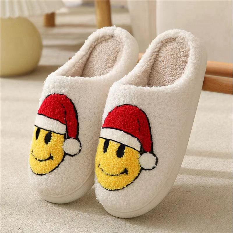 Women's Christmas House Slippers Warm Slip-on Cotton Slippers, Memory Foam Fluffy Slippers, Cozy House Slippers, Indoor Outdoor Home Shoes Footwear Walking Shoes