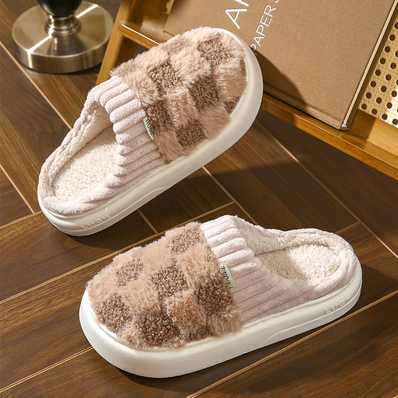 House Slippers for Women Men,Fuzzy Comfort Casual House Shoes Memory Foam Womens Slippers Indoor Warm Plush Bedroom Shoes for Girl Walking Shoes