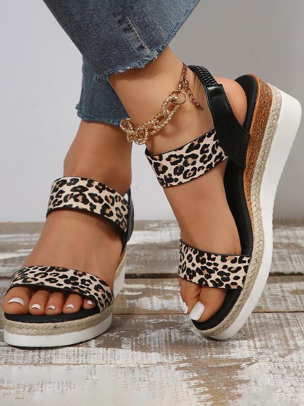 Women's Comfort Fashionable Boho Style Wedge Sandals, 2024 Summer Casual Trendy Slingback Walking Shoes, Trendy Hemp Rope Shoes Footwear