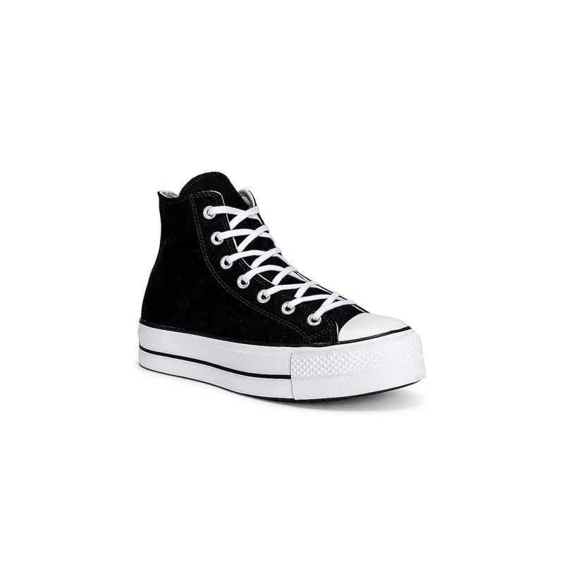 Converse Chuck Taylor All Star Lift Hi Sneaker in Black & White