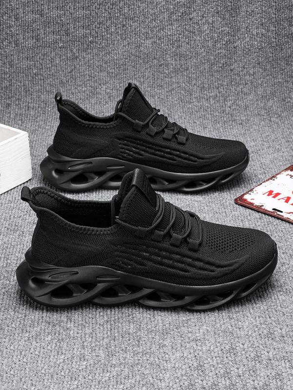 Men's Fashionable Lightweight Casual Sneakers, 2024 New Style Trendy Lace Up Low Top Sneakers, Breathable Comfortable Sports Running Shoes for Daily Wear