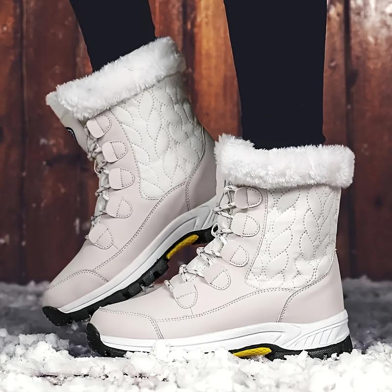 Women's Winter Boots, Mid-calf Warm Lined Snow Boots, Non-slip Warm Shoes, Fashionable And Casual Women's Boots Girl Walking Shoes