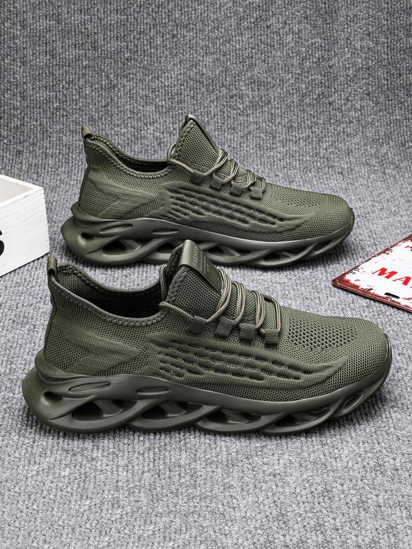 Men's Fashionable Lightweight Casual Sneakers, 2024 New Style Trendy Lace Up Low Top Sneakers, Breathable Comfortable Sports Running Shoes for Daily Wear