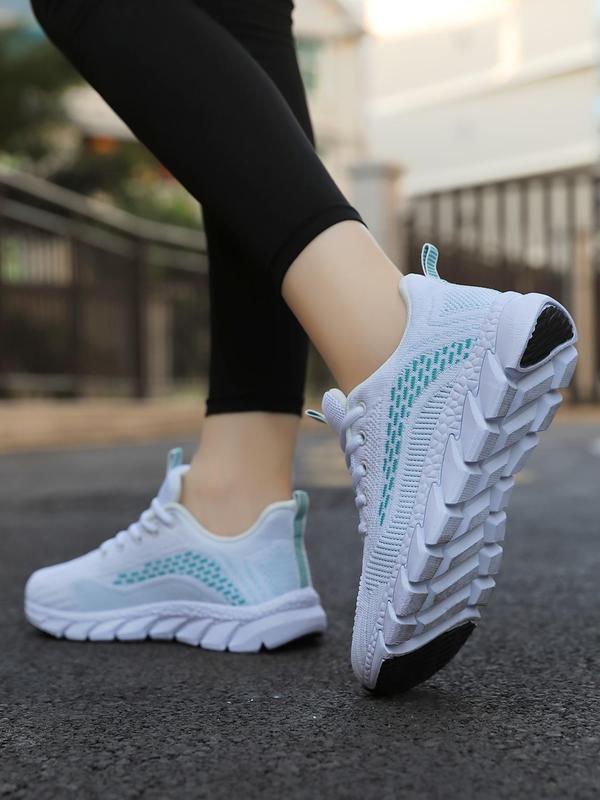 Women's Fashionable Lace Up Low Top Sneakers, Casual Breathable Comfortable Sports Running Shoes, All-match Basic Shoes for Daily Wear