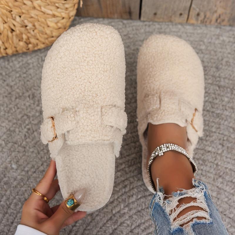 Cozy & Stylish Women's Fuzzy Slippers - Soft, Comfortable Indoor Outdoor Shoes for All Seasons