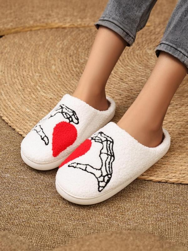 Women's Cute Cartoon Highland Cow Design Plush Slippers, Casual Soft Comfortable Home Slippers, Warm Slippers for Indoor & Outdoor Use for Fall & Winter