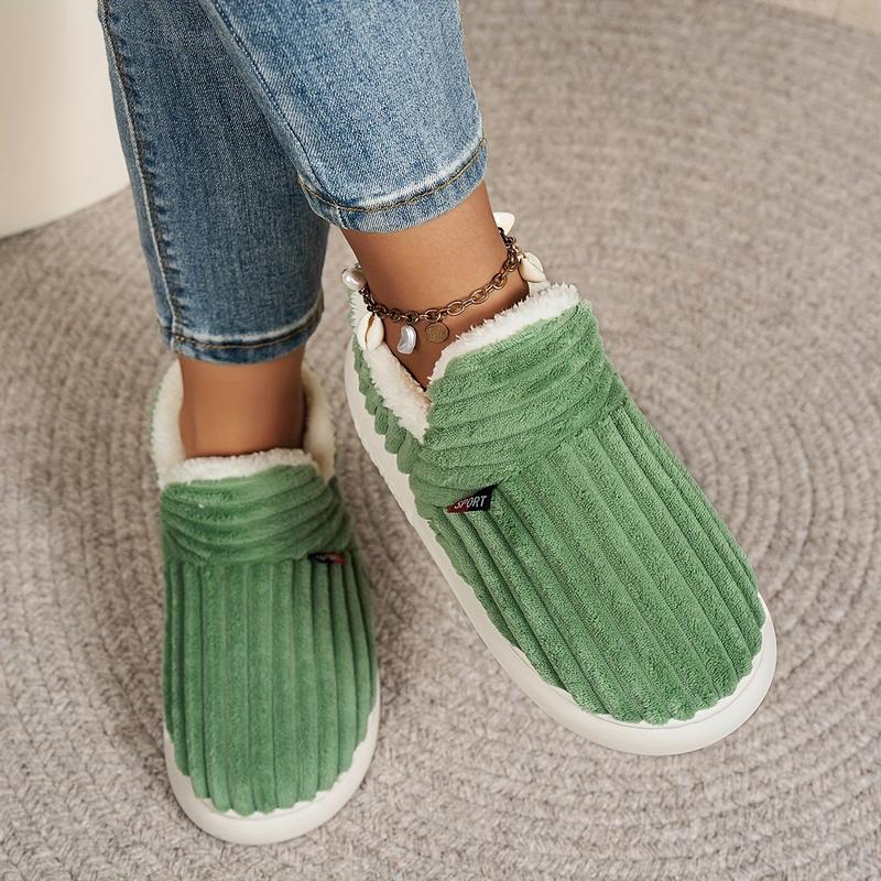 Super Soft Thermal Winter Slippers, Cozy & Warm Plush Floor Slippers, Slip On Flatform House Shoes