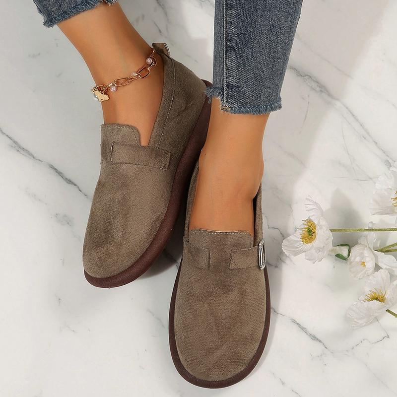 Women's  Cozy Suede Clogs With Arch Support, Buckle Adjustment Outdoor Comfortable Slip-Ons