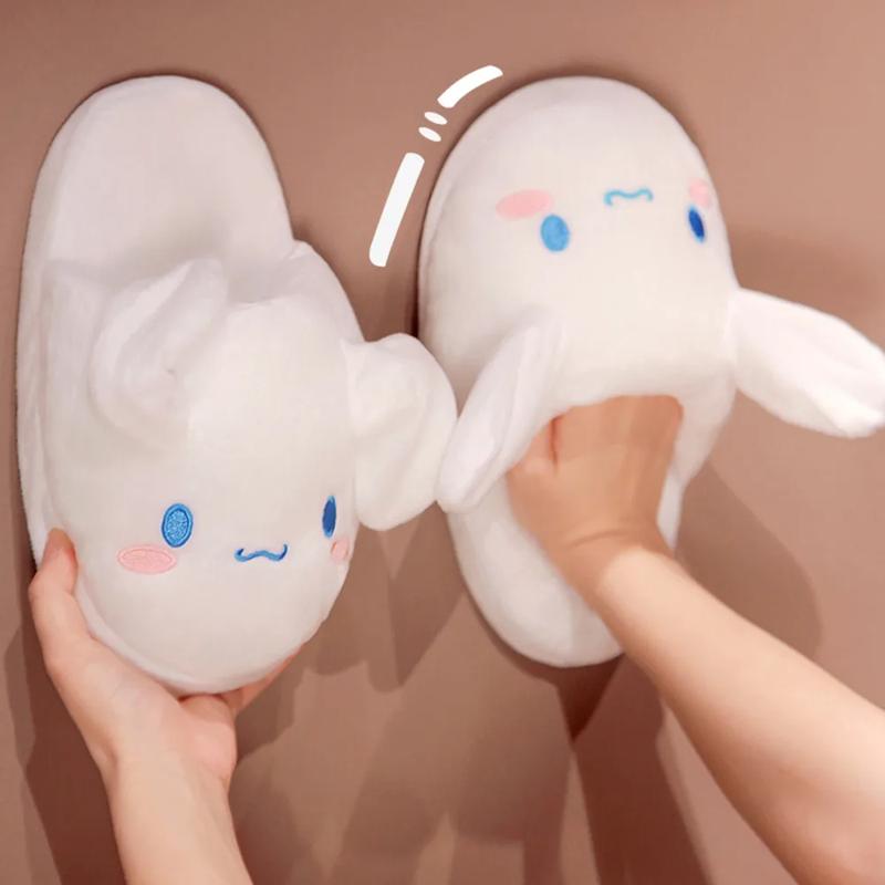 Cinnamoroll Movable Ears Cute Cotton Slippers Melody  Plush Shoes Kawai cute slippers cozy and comfy christmas gift Girls Comfort Flipflop Footwear warm slipper