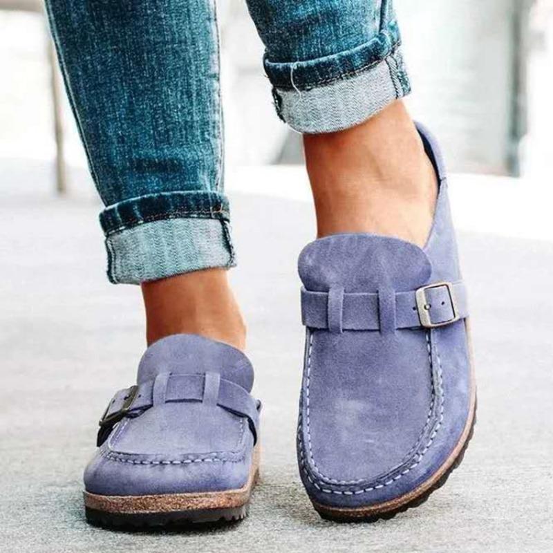 2024 New trend fashion clogs for women Suede soft leather clogs Classic cork clogs non-slip slippers Waterproof mule house sandals