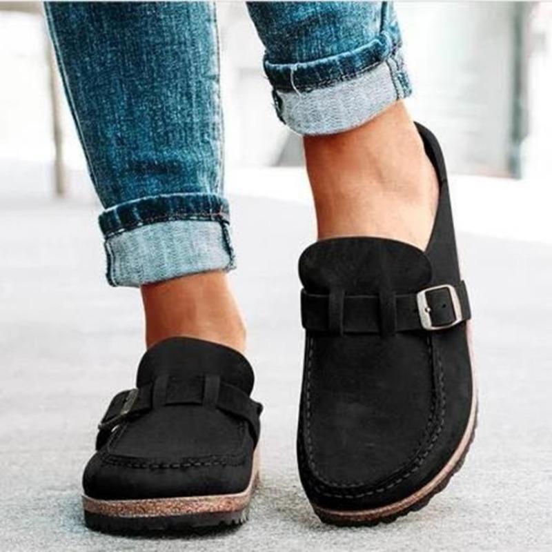 2024 New trend fashion clogs for women Suede soft leather clogs Classic cork clogs non-slip slippers Waterproof mule house sandals