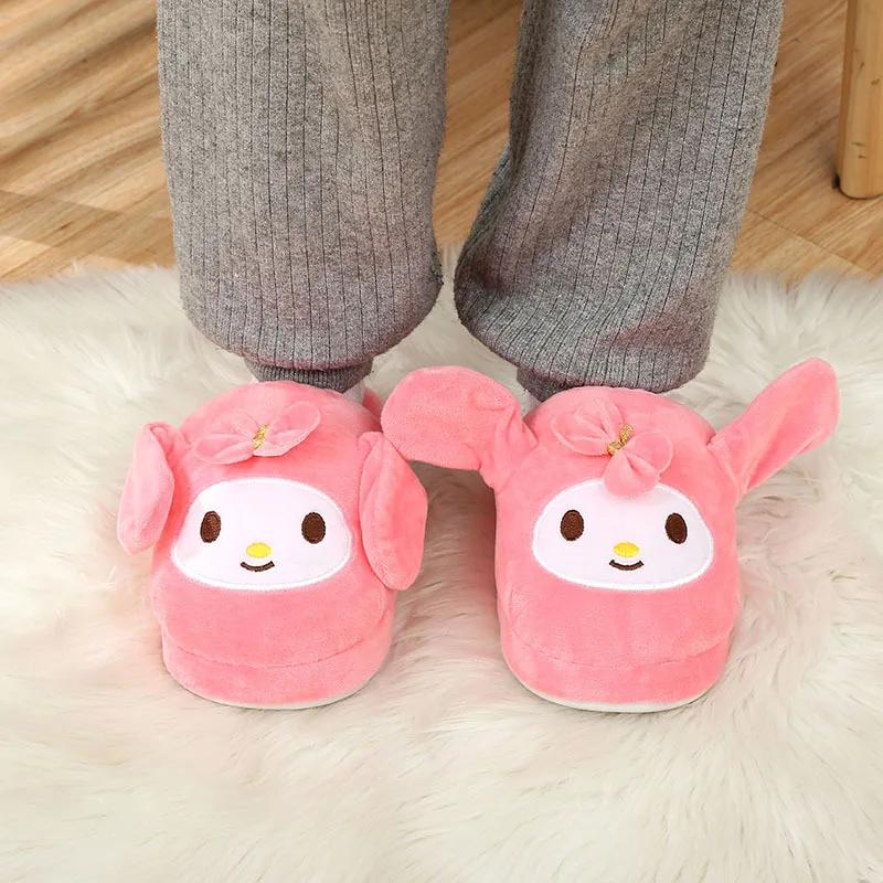 Cinnamoroll Movable Ears Cute Cotton Slippers Melody  Plush Shoes Kawai cute slippers cozy and comfy christmas gift Girls Comfort Flipflop Footwear warm slipper