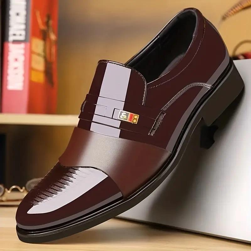 Men's pointed formal shoes, comfortable and non slip formal shoes