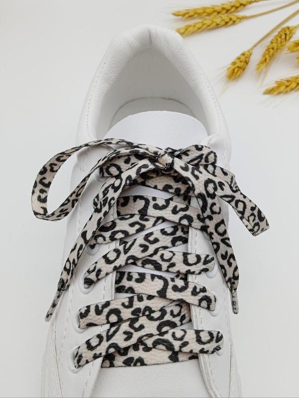 Minimalist Stylish Leopard Pattern Shoelaces, Fashionable Shoelaces for Women & Men, Casual Shoes Accessories for Daily Use