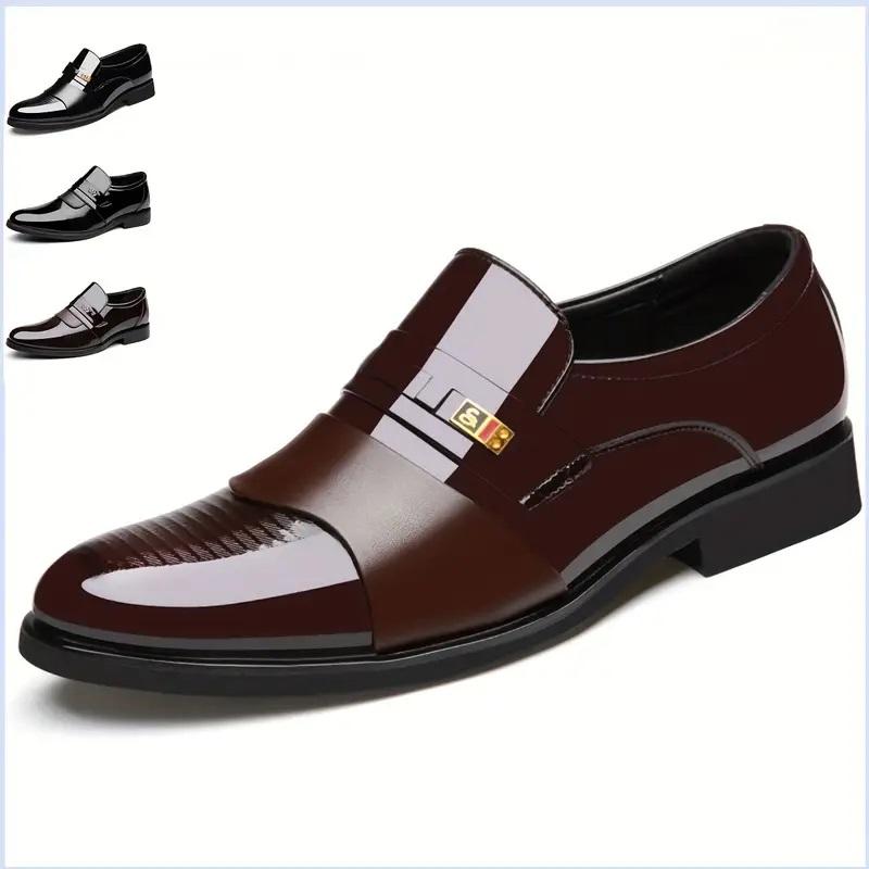 Men's pointed formal shoes, comfortable and non slip formal shoes