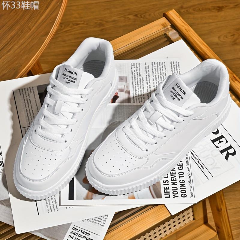 Men's Trendy Street Style Low Top Skateboard Shoes, Comfy Non Slip Lace Up Casual Sneakers For Men's Outdoor Activities Closed Boy