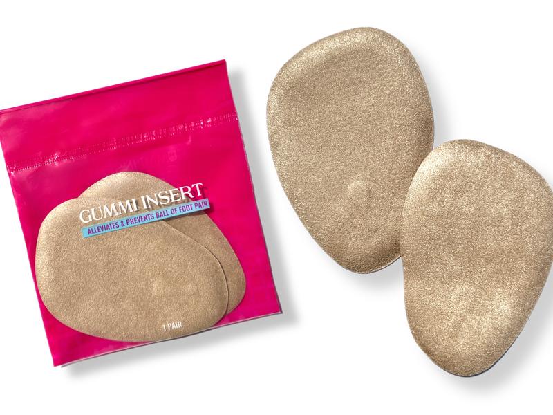 GUMMI INSERT FABRIC INSOLES FOR BALL OF FOOT COMFORT GREAT FOR SWEAT FEET