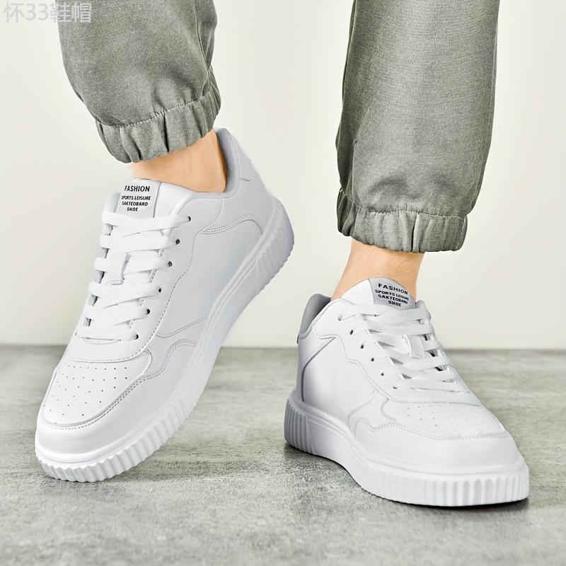 Men's Trendy Street Style Low Top Skateboard Shoes, Comfy Non Slip Lace Up Casual Sneakers For Men's Outdoor Activities Closed Boy