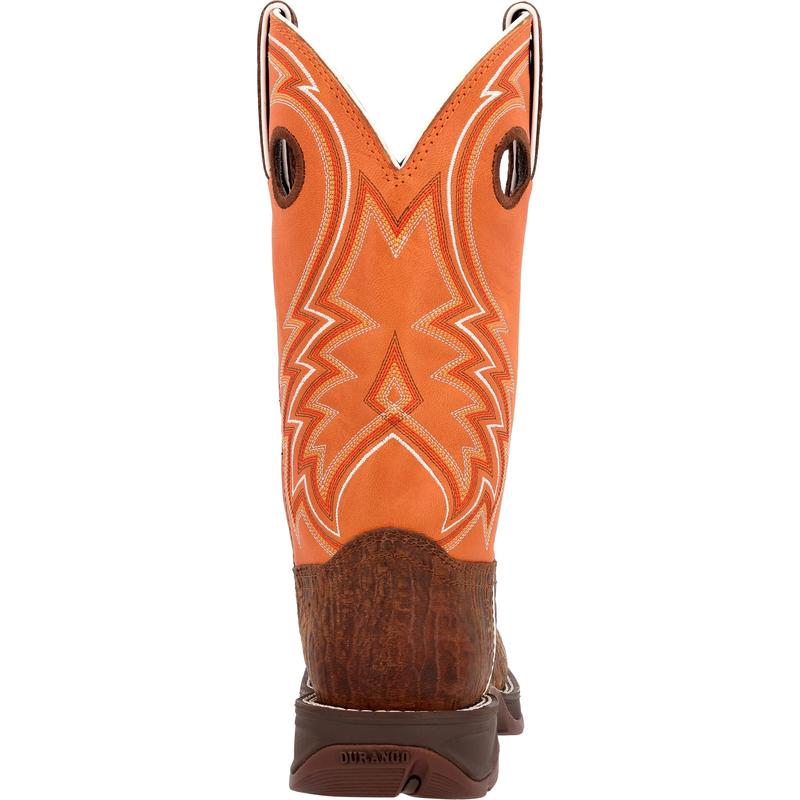 Rebel by Durango Cedar Bark and Monarch Orange Western Boot - DDB0392 Boy Shoe