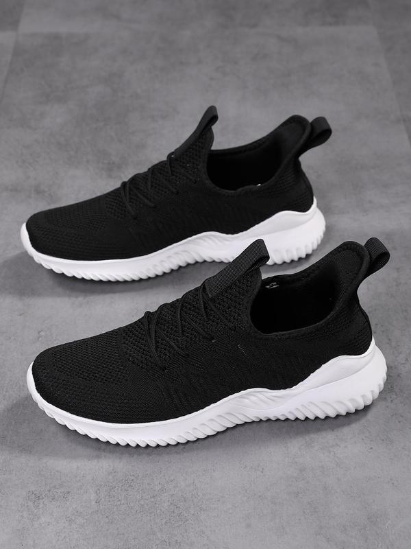 Men's Sporty Lace Up Sneakers, Casual Breathable Comfortable Running Shoes, Lightweight Non-slip Sneakers for Daily Wear