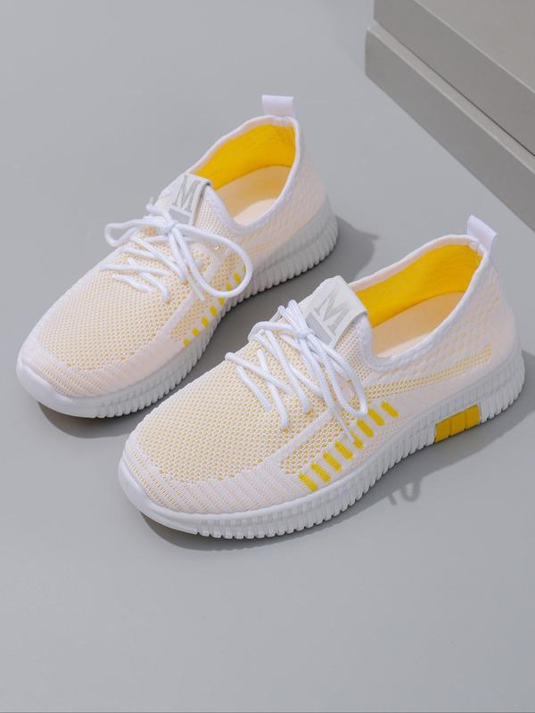 Women's Summer Fashionable Breathable Lightweight Mesh Sneakers, Casual Comfortable Sports Running Shoes, All-match Lace Up Sneakers for Daily Wear, Girls's Walking Sports Shoes, Footwear, Walking Shoes