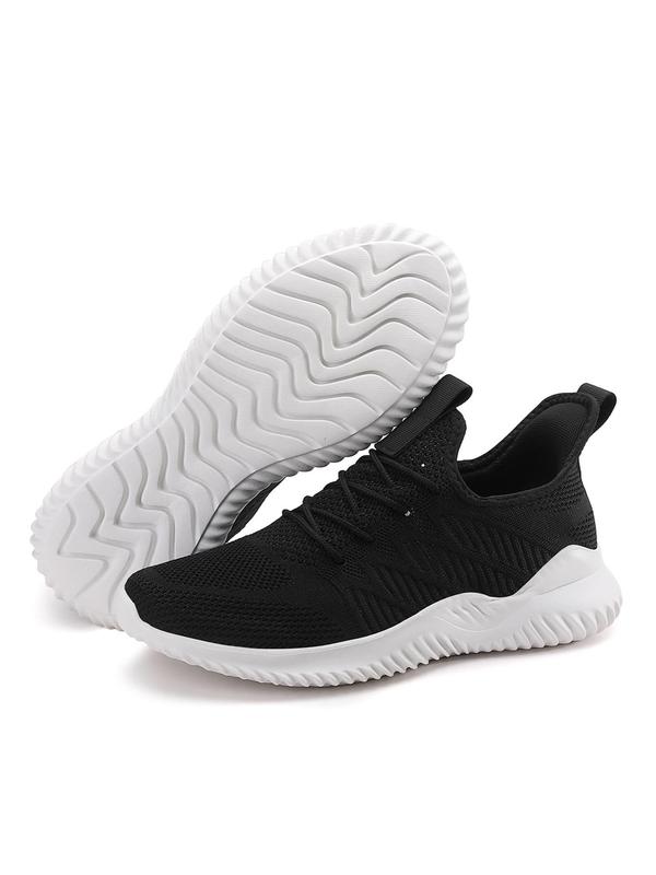 Men's Sporty Lace Up Sneakers, Casual Breathable Comfortable Running Shoes, Lightweight Non-slip Sneakers for Daily Wear