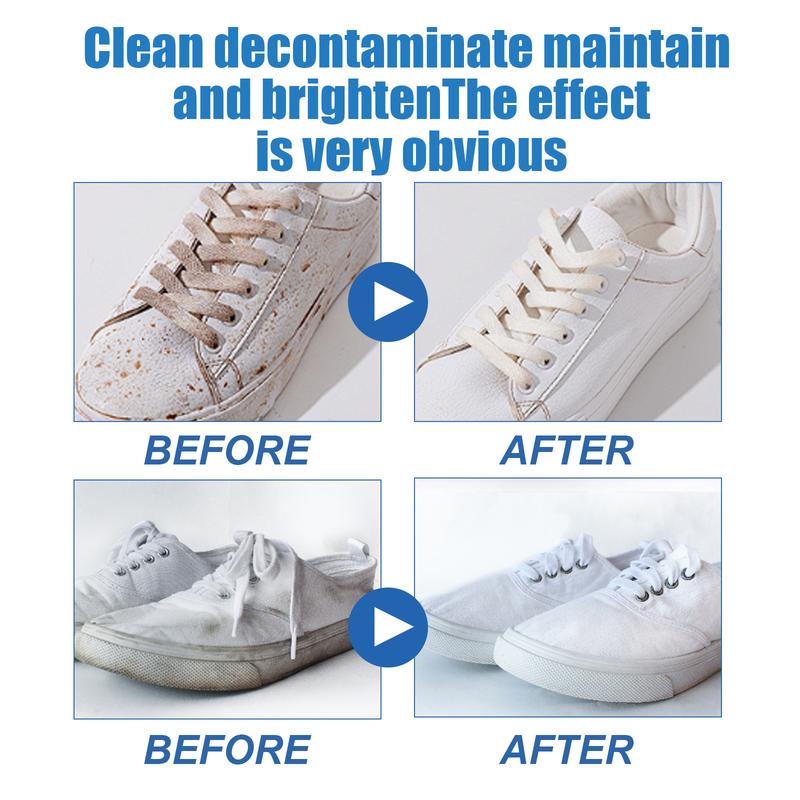 1pc Jue-Fish Small White Shoes Cleaning Cream Strong Decontaminating Cleaning Cream Wash Sports Canvas Shoes To Clean Stains Footwear Comfort