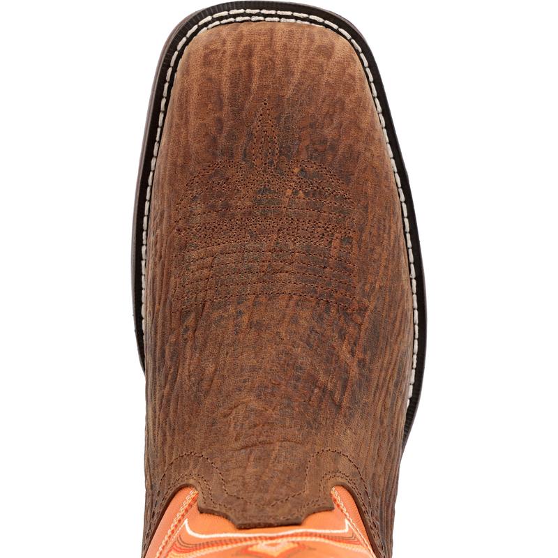 Rebel by Durango Cedar Bark and Monarch Orange Western Boot - DDB0392 Boy Shoe