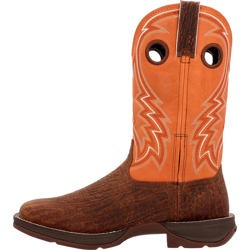 Rebel by Durango Cedar Bark and Monarch Orange Western Boot - DDB0392 Boy Shoe