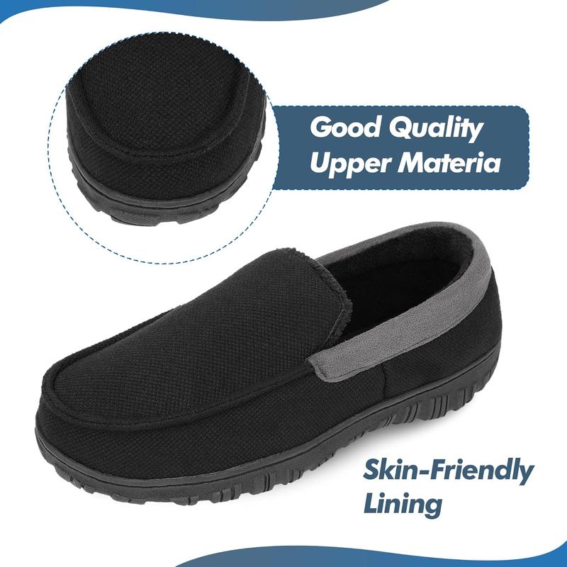 Moccasin Slippers for Men Memory Foam House Shoes Indoor Outdoor Comfort Mens Moccasin Slippers