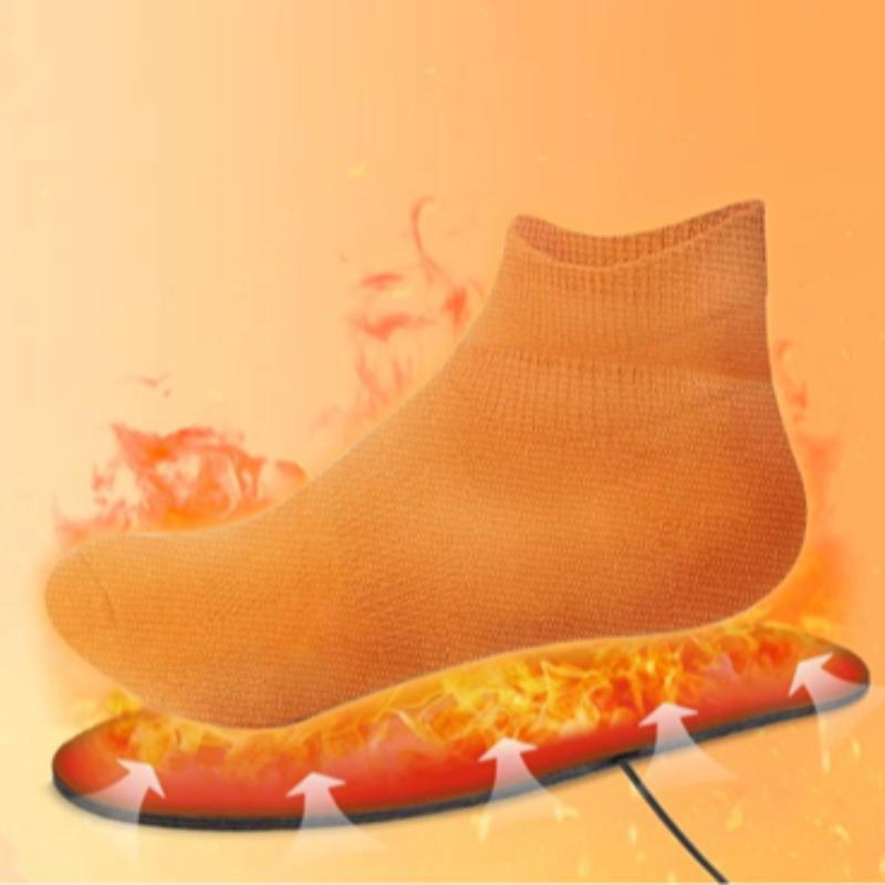 Winter Warm Heated Shoe Insoles, 3 Pairs USB Rechargeable Flexible Scalable Washable Ice Hockey Training Shoe Insoles, Outdoor Fishing Cycling Shoe Insoles