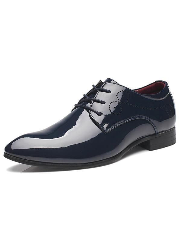 Men's Business Style Solid Color Lace Up Dress Shoes, Fashionable Pointed Toe Shoes for Work Office, Male All-match Shoes for Daily Wear