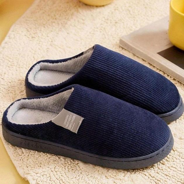 Men's Indoor College Style Slippers with Letter Tag Decoration - Footwear, Boy