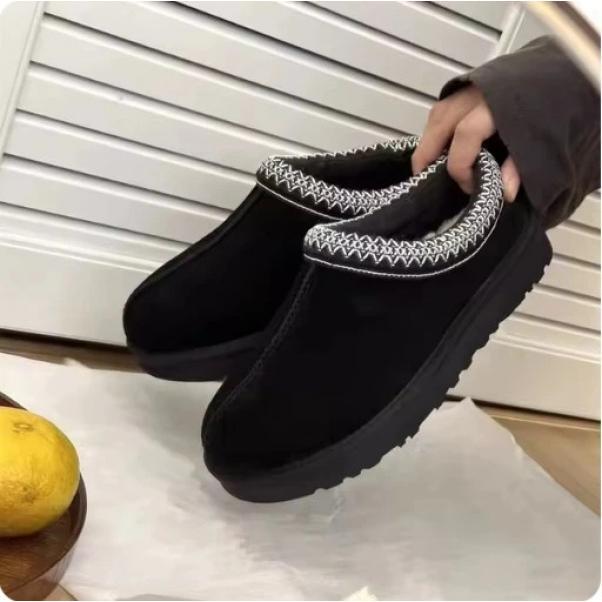 New Leather Fur Snow Boots Women Ultra Mini Winter Flat Platform Ankle Tazz Slippers Shoes Ladies Classic Warm