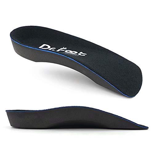 Dr. Foot's 3 4 Length Orthotic Inserts, Self-Adhesive Half Shoe Insoles for Flat Feet, Plantar Fasciitis, Fallen Arches, Over-Pronation, Heel Spurs, Feet Fatigue (Small)