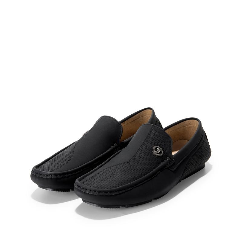 Bruno Marc Men's Versatile Slip-On PU Leather Loafers with Round Toe