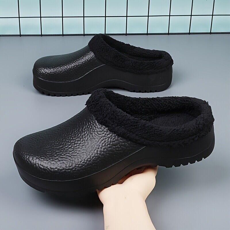 Men's Shoes Kitchen Chef Shoes Leather Comfortable Waterproof Non-slip Work Shoe