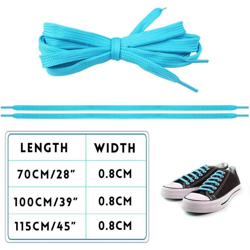 15 Pairs 45" Flat Coloured Athletic Shoe Laces for Sneakers Skate Shoes Boots and Sport Shoes