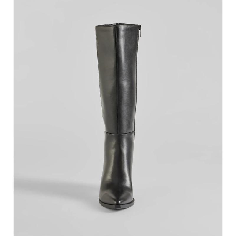 High Fashion Under-The-Knee Faux Leather Boots