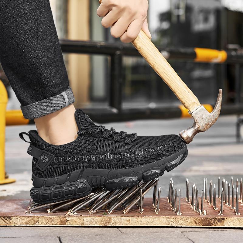 Steel toe shoes are puncture-proof and smash-proof, fashionable and safe, suitable for outdoor travel and construction site workers' work shoes, comfortable and breathable