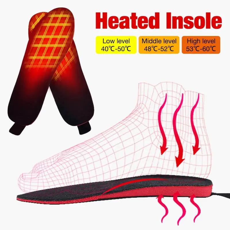 Winter Electric Heating Insole 2100MAh Rechargeable Remote Control Heating Insole Camping Warm Foot Mat Shear Insole