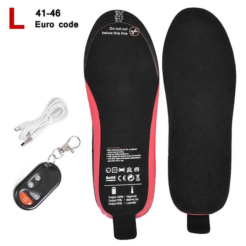 Winter Electric Heating Insole 2100MAh Rechargeable Remote Control Heating Insole Camping Warm Foot Mat Shear Insole