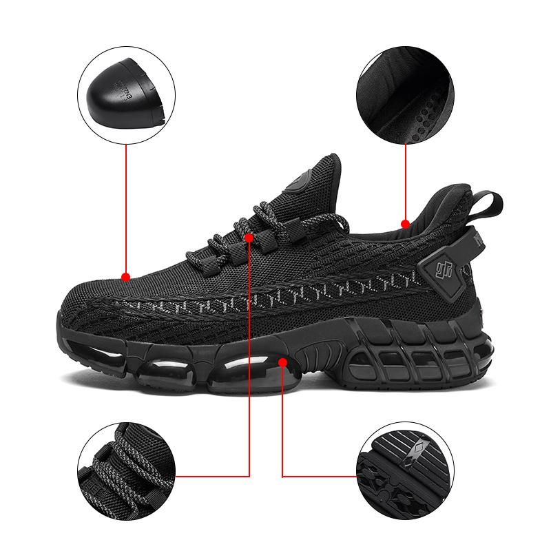 Steel toe shoes are puncture-proof and smash-proof, fashionable and safe, suitable for outdoor travel and construction site workers' work shoes, comfortable and breathable